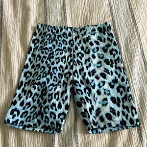 Cheetah biker shorts